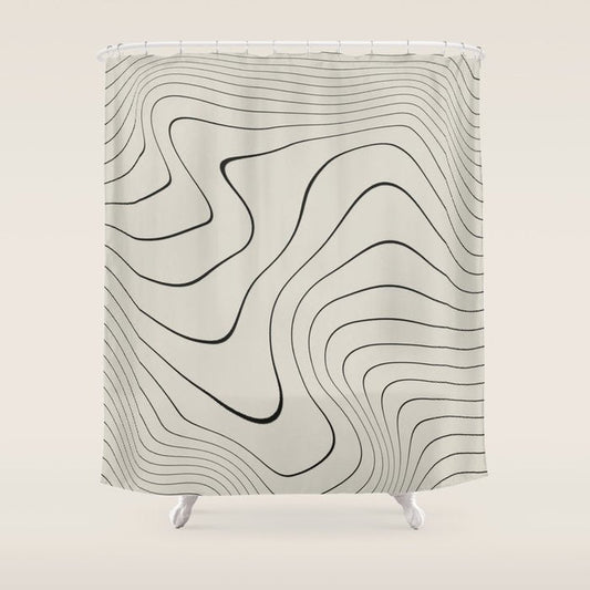Line Distortion #2 Shower Curtain Gallery Image 1