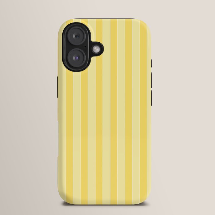 Contemporary Cottage Stripes Vertical Pattern in Yellow and White iPhone Case Gallery Image 13