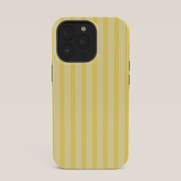 Contemporary Cottage Stripes Vertical Pattern in Yellow and White iPhone Case Gallery Image 35