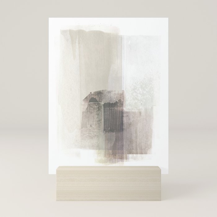 Beige and Brown Minimalist Abstract Painting Mini Art Print Gallery Image 5
