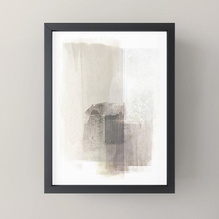 Beige and Brown Minimalist Abstract Painting Mini Art Print Gallery Image 3