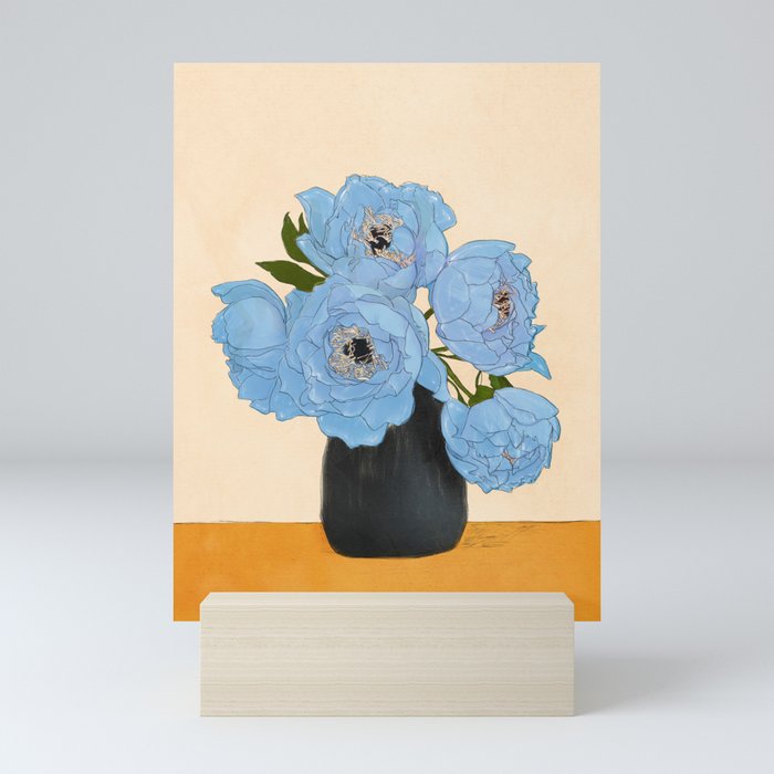Bouquet Gift Blue Mini Art Print Gallery Image 5