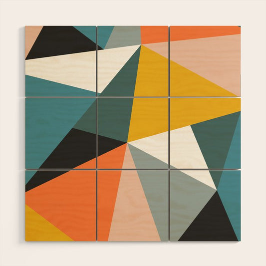 Modern Geometric 36 Wood Wall Art Gallery Image 2