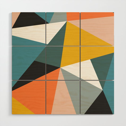 Modern Geometric 36 Wood Wall Art Gallery Image 1