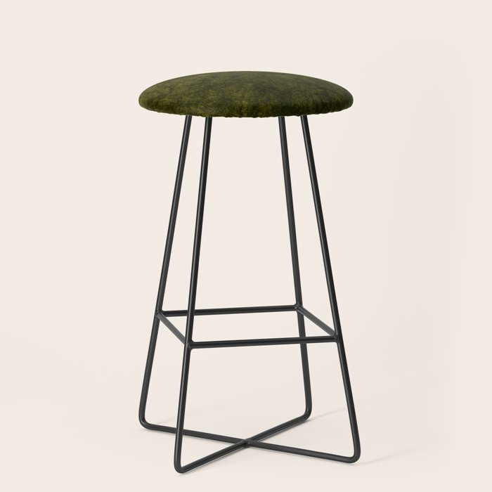 olive green velvet Stool Gallery Image 1