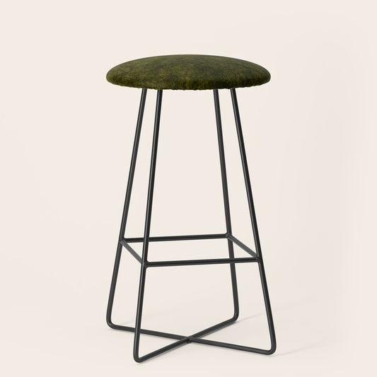olive green velvet Stool Gallery Image 1