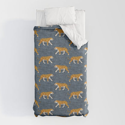 walking tigers - blue Duvet Cover Gallery Image 10