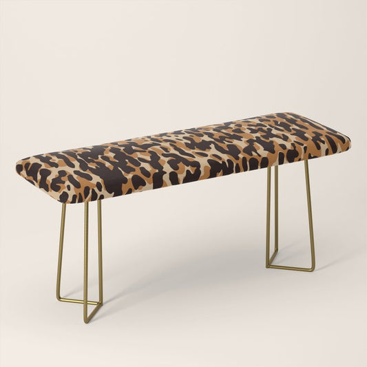 Animal Print Leopard Pattern Bench Gallery Image 2