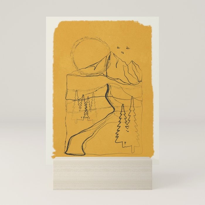 Minimalist Mountains 3 Mini Art Print Gallery Image 5