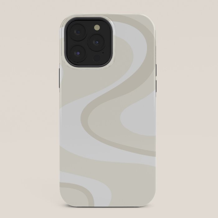Cream Dream Light Liquid Swirl Abstract in Beige and White iPhone Case Gallery Image 36