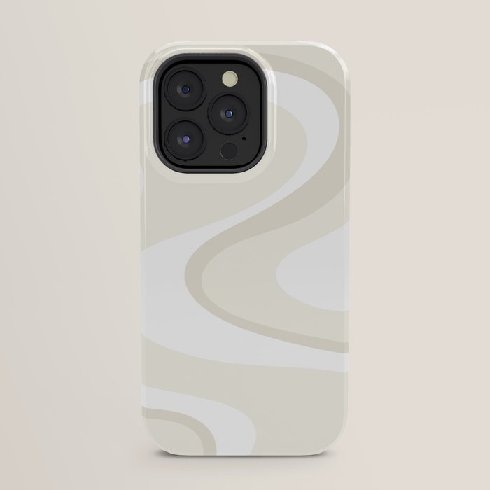 Cream Dream Light Liquid Swirl Abstract in Beige and White iPhone Case Gallery Image 23