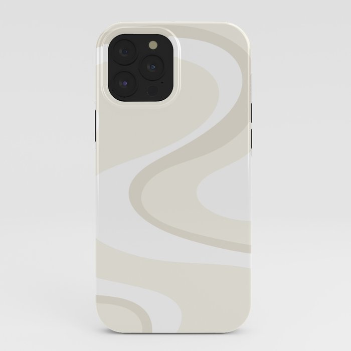 Cream Dream Light Liquid Swirl Abstract in Beige and White iPhone Case Gallery Image 40