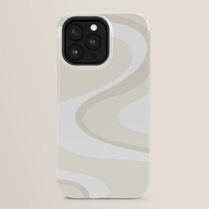 Cream Dream Light Liquid Swirl Abstract in Beige and White iPhone Case Gallery Image 24