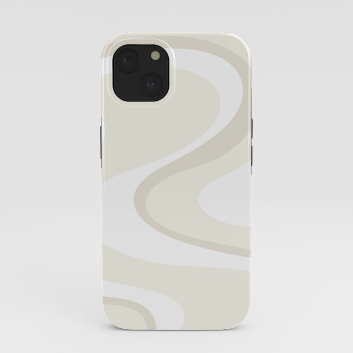 Cream Dream Light Liquid Swirl Abstract in Beige and White iPhone Case Gallery Image 37