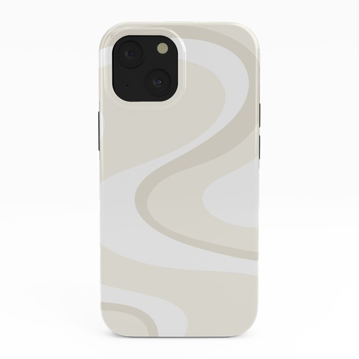 Cream Dream Light Liquid Swirl Abstract in Beige and White iPhone Case Gallery Image 38