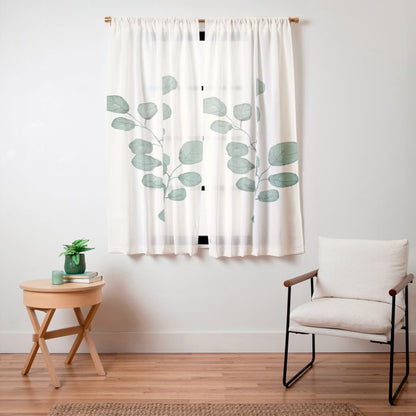 Watercolor Eucalyptus Window Curtain Gallery Image 15