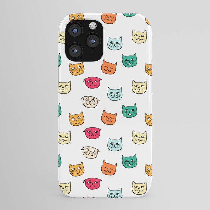 Cat heads in colors iPhone Case Gallery Image 43