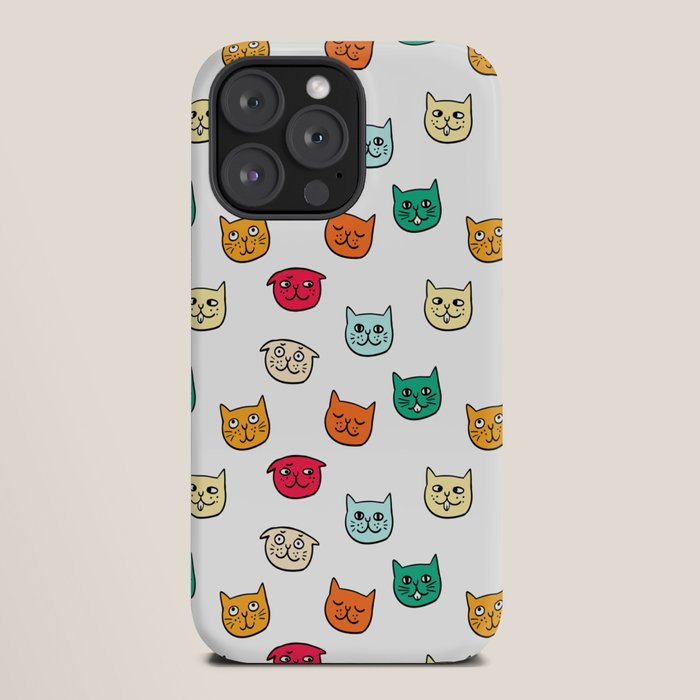 Cat heads in colors iPhone Case Gallery Image 20