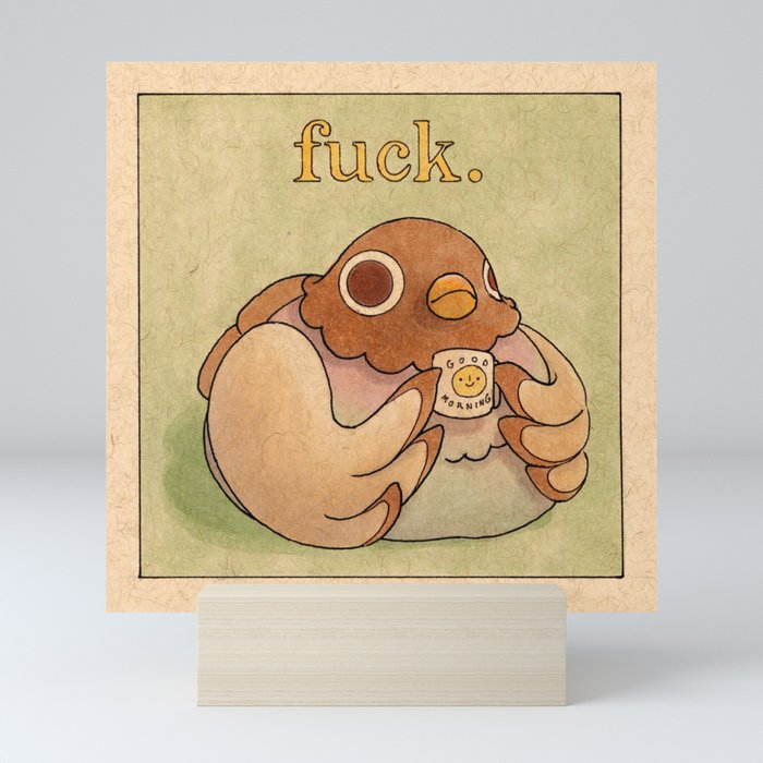 'Fuck' Pigeon 06 Mini Art Print Gallery Image 5