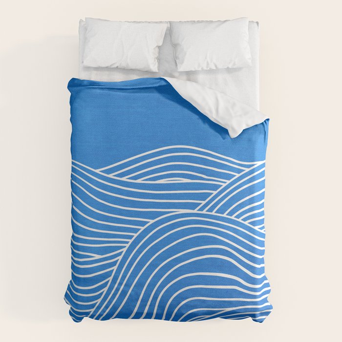 French Blue Ocean Waves Duvet Cover Gallery Image 6