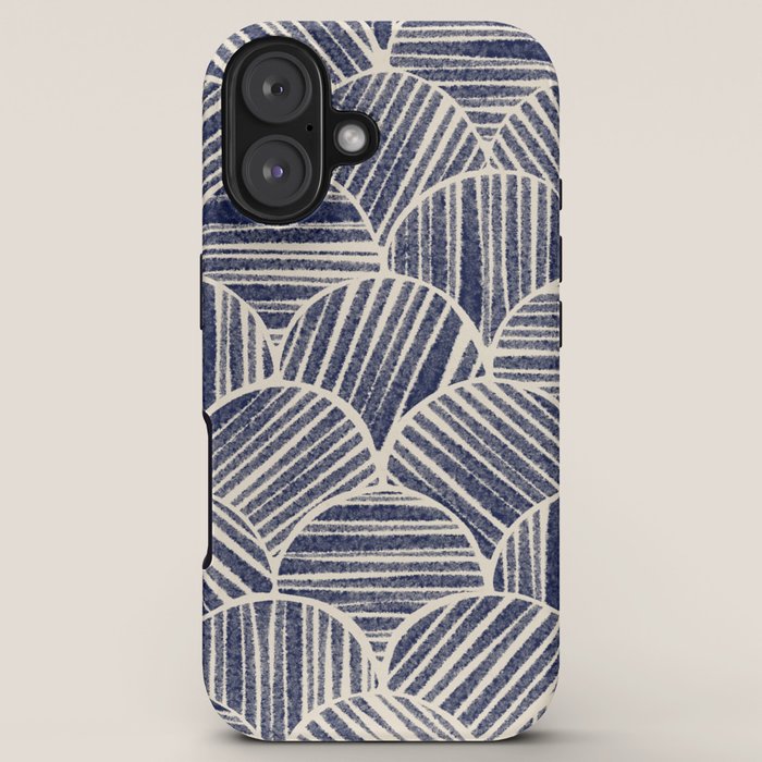 Navy Blue Striped Pattern #2 iPhone Case Gallery Image 5