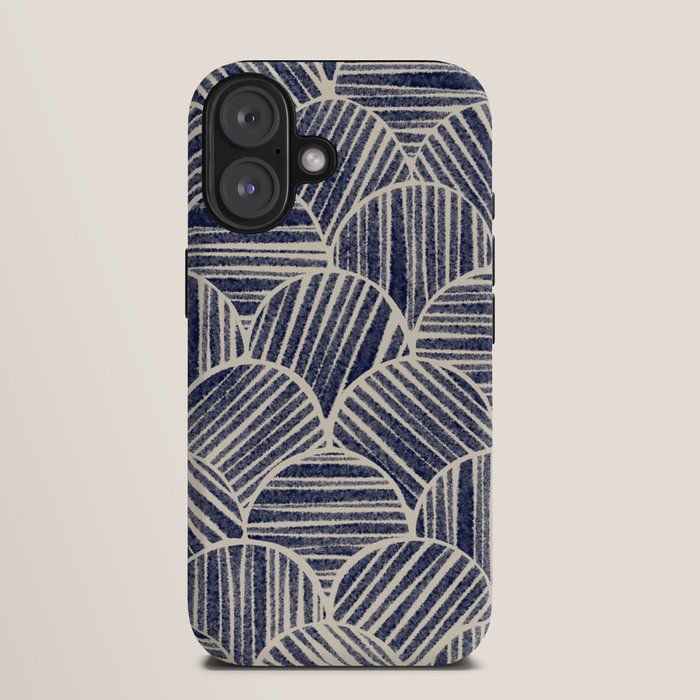 Navy Blue Striped Pattern #2 iPhone Case Gallery Image 9