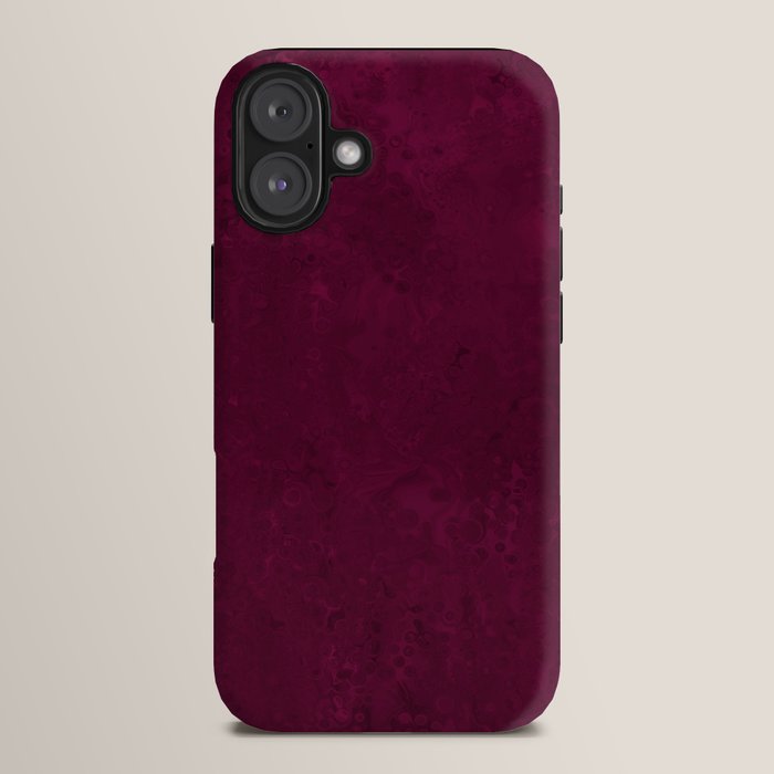Hand painted modern abstract burgundy marble watercolor iPhone Case Gallery Image 14