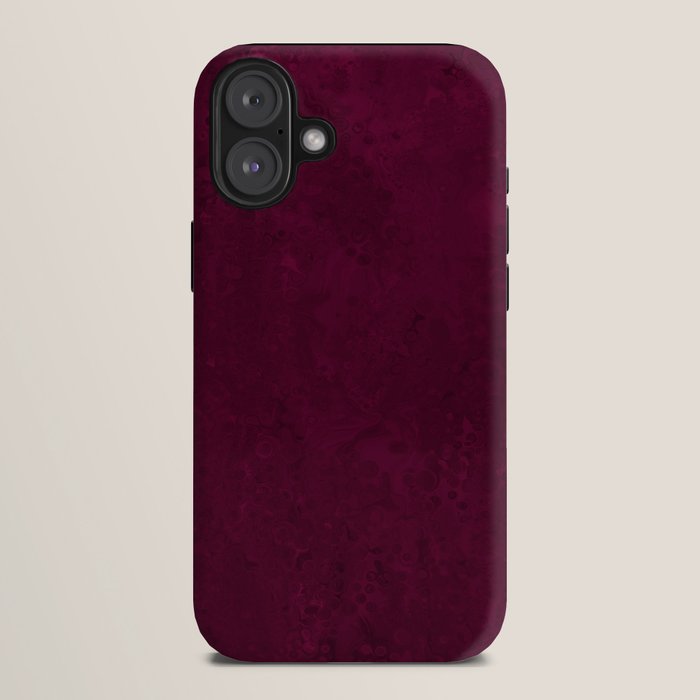 Hand painted modern abstract burgundy marble watercolor iPhone Case Gallery Image 10