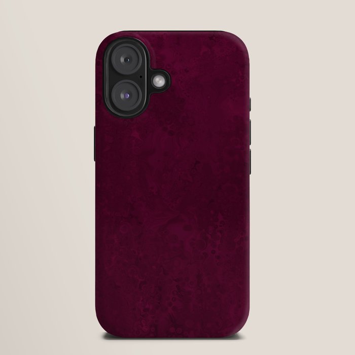 Hand painted modern abstract burgundy marble watercolor iPhone Case Gallery Image 9