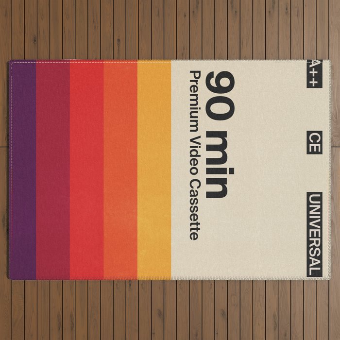 Retro VHS Cassette Tape Outdoor Rug Gallery Image 3