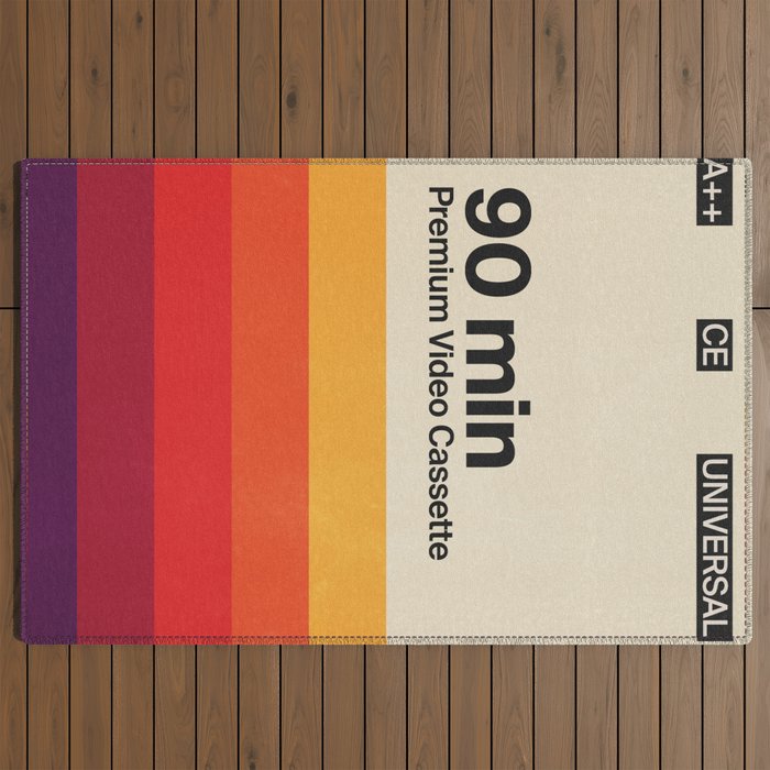 Retro VHS Cassette Tape Outdoor Rug Gallery Image 2