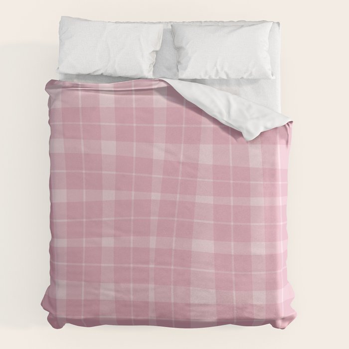 Wavy Plaid Pink Duvet Cover Gallery Image 7