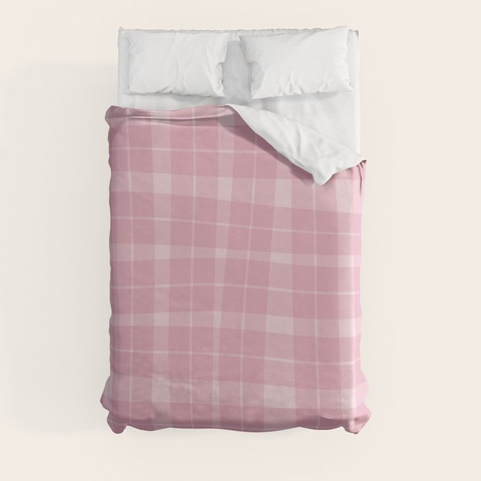 Wavy Plaid Pink Duvet Cover Gallery Image 8