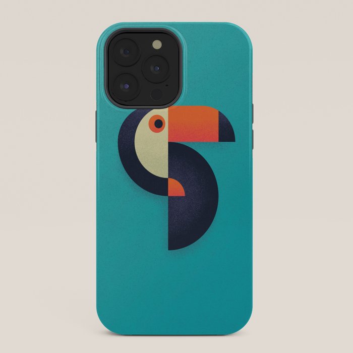 Toucan Geometric - Aqua iPhone Case Gallery Image 36