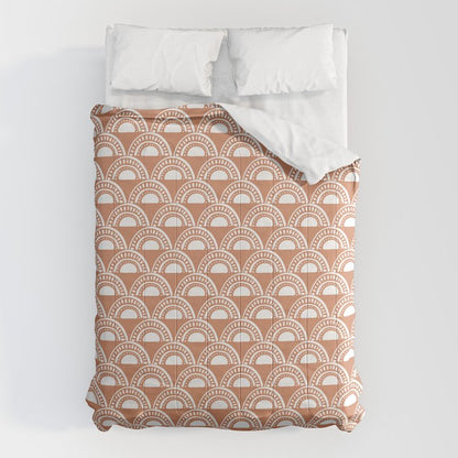 Sunshine and Rainbows . Terra Cotta Comforter Gallery Image 1