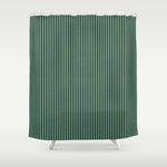 Pinstripe in Green Shower Curtain Gallery Image 1