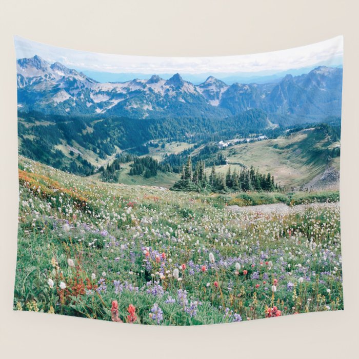 Wildflower Meadow Wall Tapestry Gallery Image 3