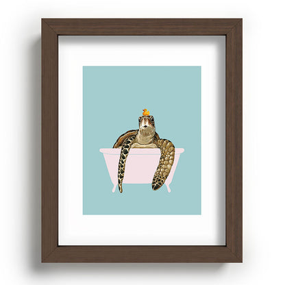 Sea Turtle in Bathtub Framed Art Print Gallery Image 86