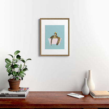 Sea Turtle in Bathtub Framed Art Print Gallery Image 16