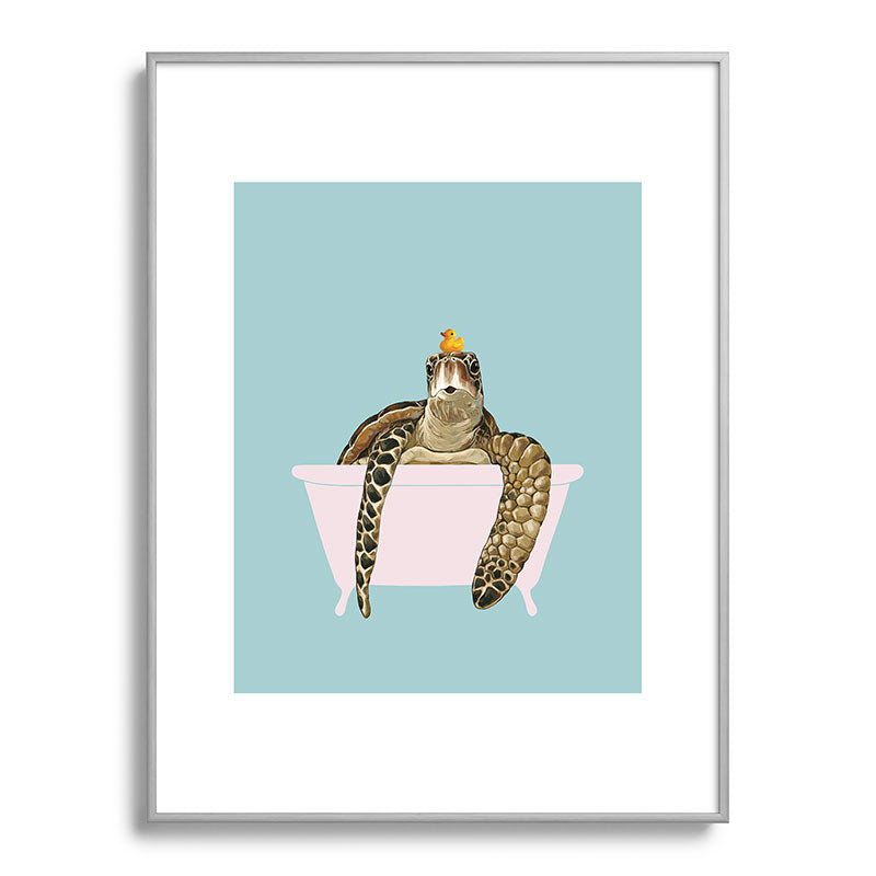 Sea Turtle in Bathtub Framed Art Print Gallery Image 135