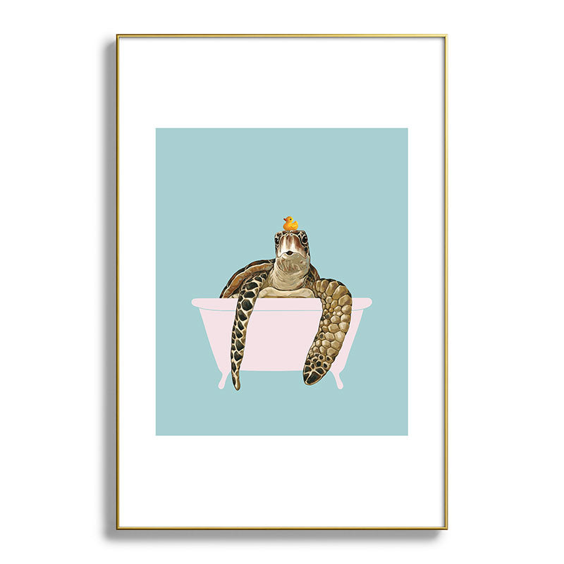 Sea Turtle in Bathtub Framed Art Print Gallery Image 128