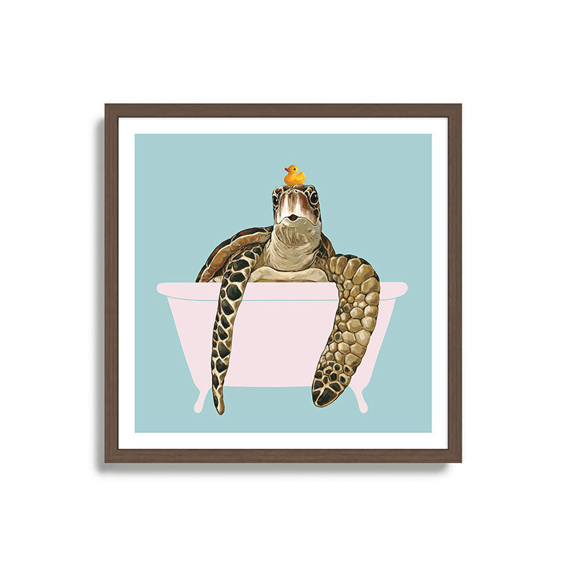 Sea Turtle in Bathtub Framed Art Print Gallery Image 17