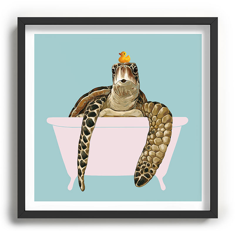 Sea Turtle in Bathtub Framed Art Print Gallery Image 93