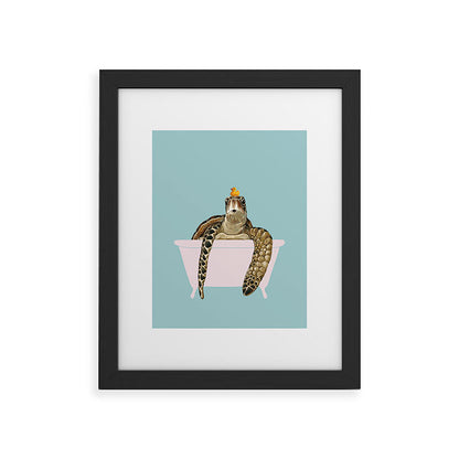 Sea Turtle in Bathtub Framed Art Print Gallery Image 47
