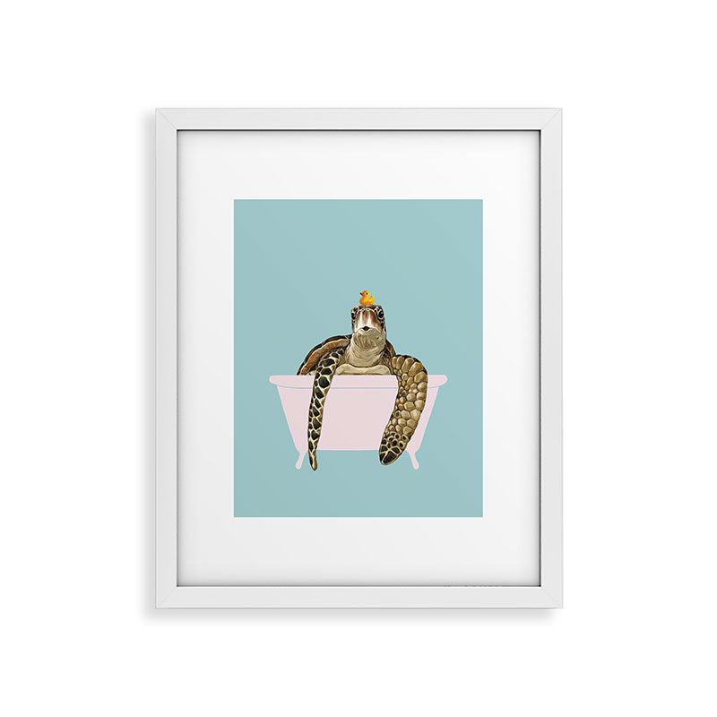 Sea Turtle in Bathtub Framed Art Print Gallery Image 31