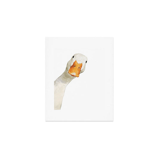 Sneaky White Duck Art Print Gallery Image 1