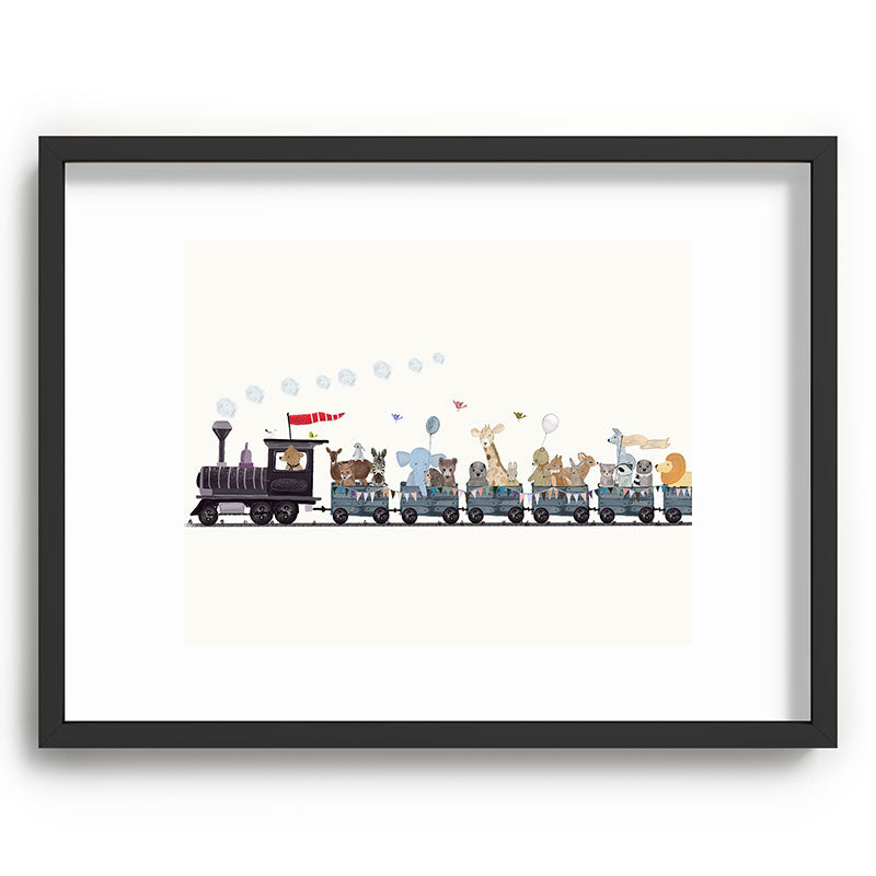 big little nursery nature train Framed Art Print Gallery Image 84
