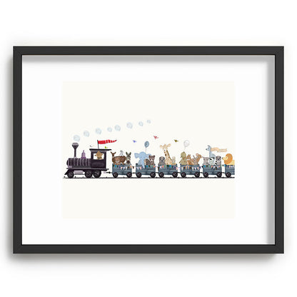 big little nursery nature train Framed Art Print Gallery Image 84