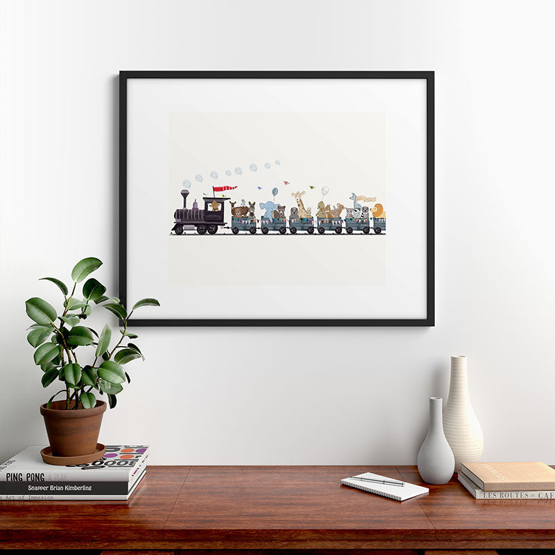 big little nursery nature train Framed Art Print Gallery Image 9