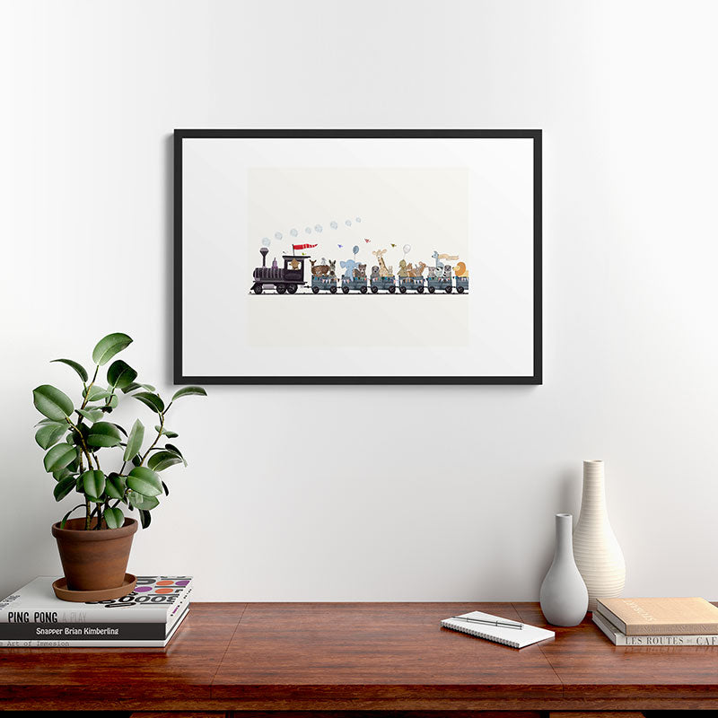 big little nursery nature train Framed Art Print Gallery Image 8